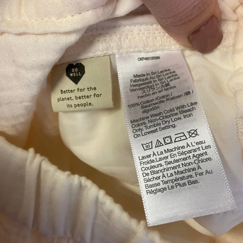 Madewell | Womans‎ Cream Shorts XXL Cotton Pockets - Picture 9 of 9
